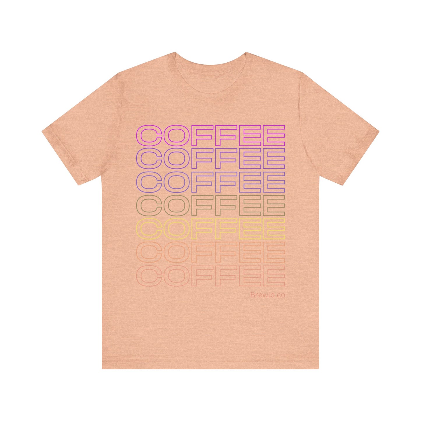 Coffee Coffee Coffee Tee - rainbow print