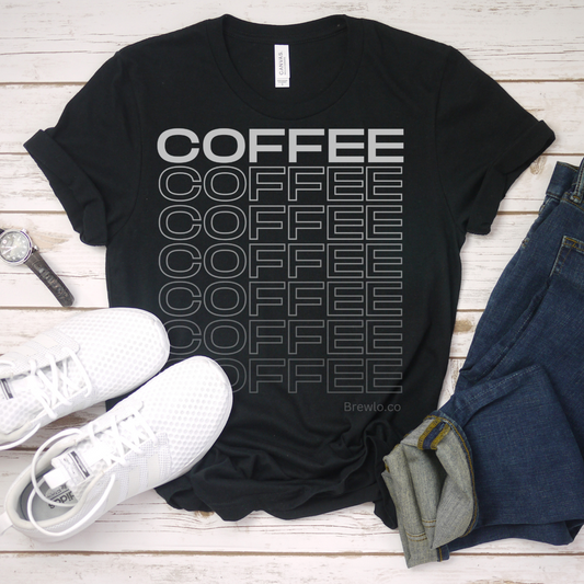 Coffee Coffee Coffee Tee - white print