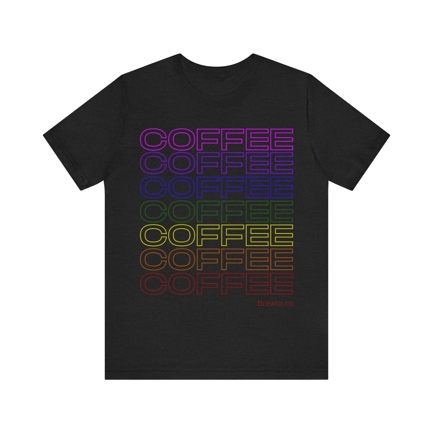 Coffee Coffee Coffee Tee - rainbow print