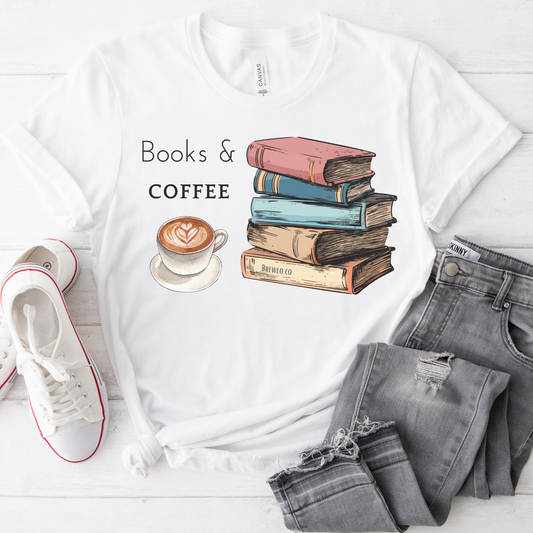 Books & Coffee Tee