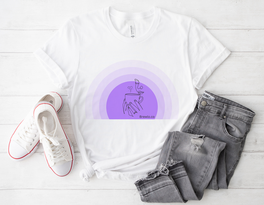 Sip Tee - purple print