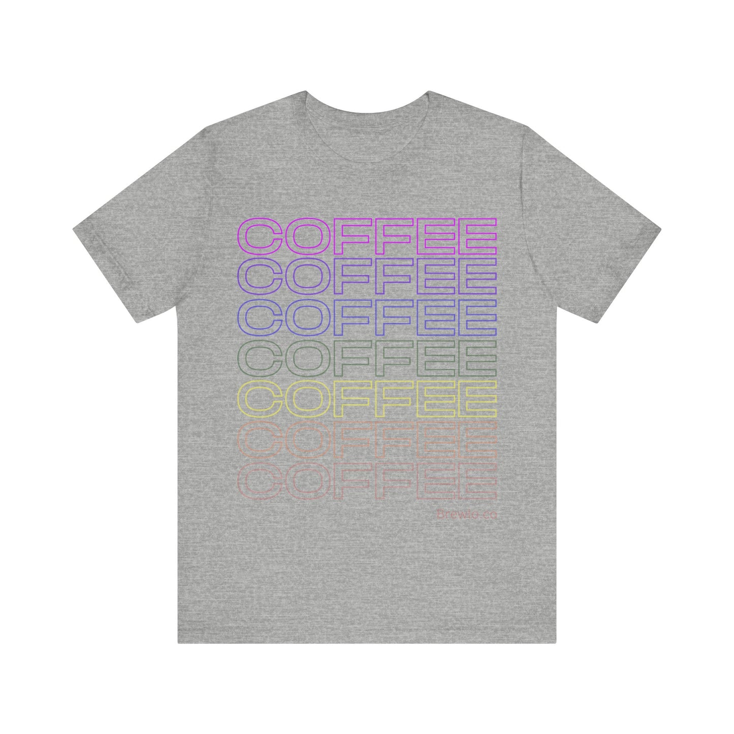 Coffee Coffee Coffee Tee - rainbow print