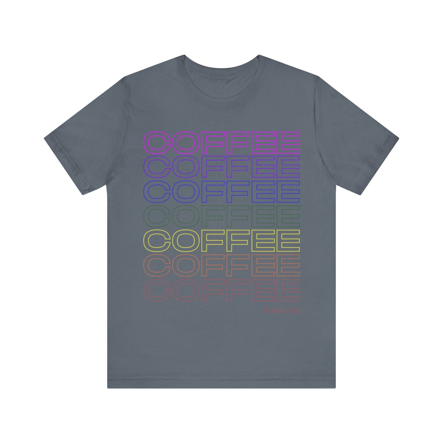 Coffee Coffee Coffee Tee - rainbow print