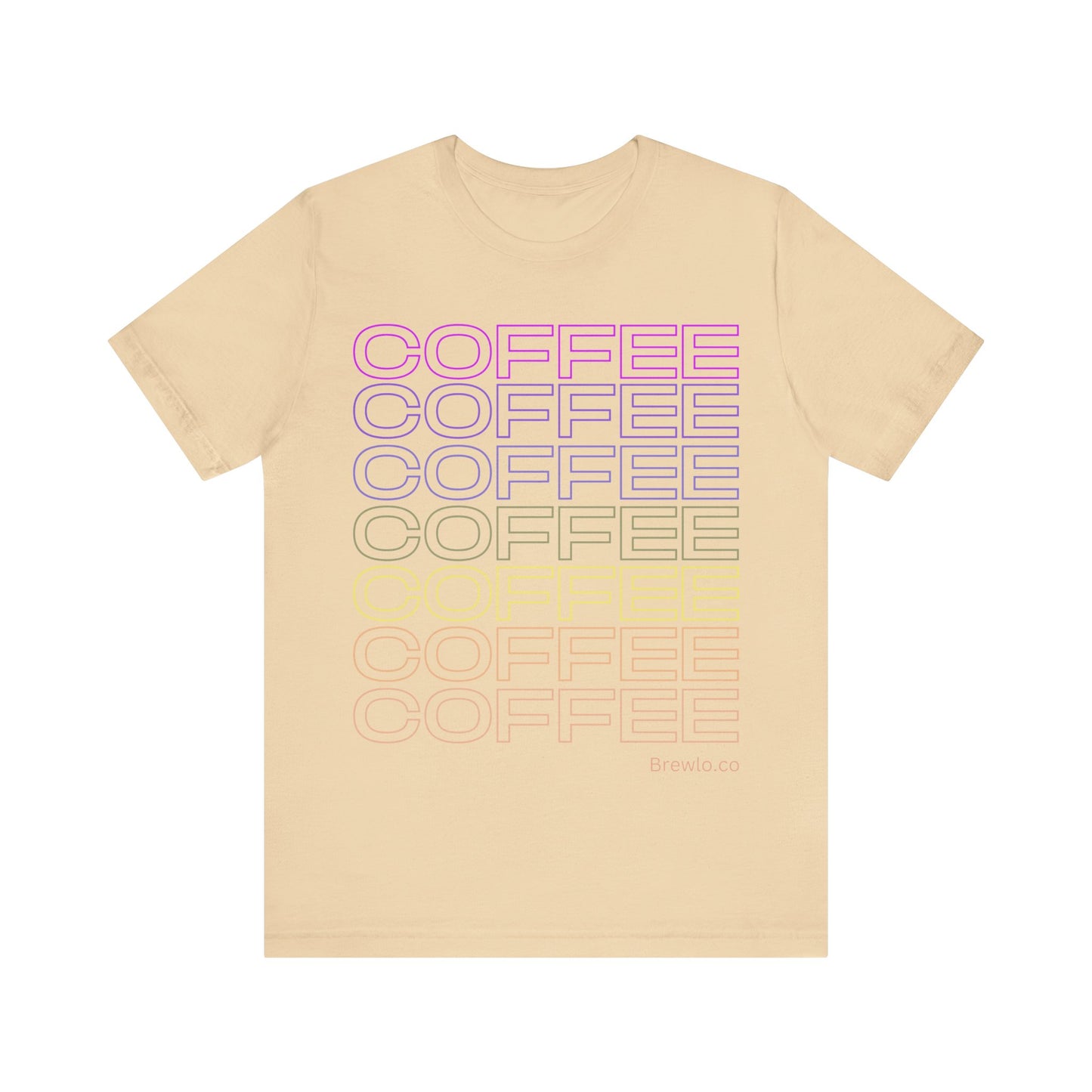 Coffee Coffee Coffee Tee - rainbow print